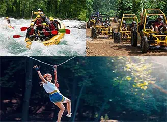 3 in 1 Buggy Safari & Rafting and Zipline Adventure